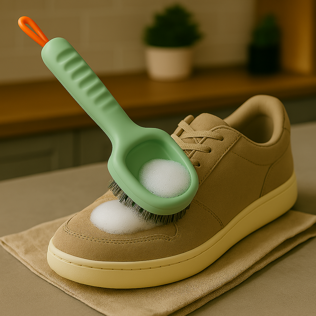 Liquid Adding Soft Fur Cleaning Brush