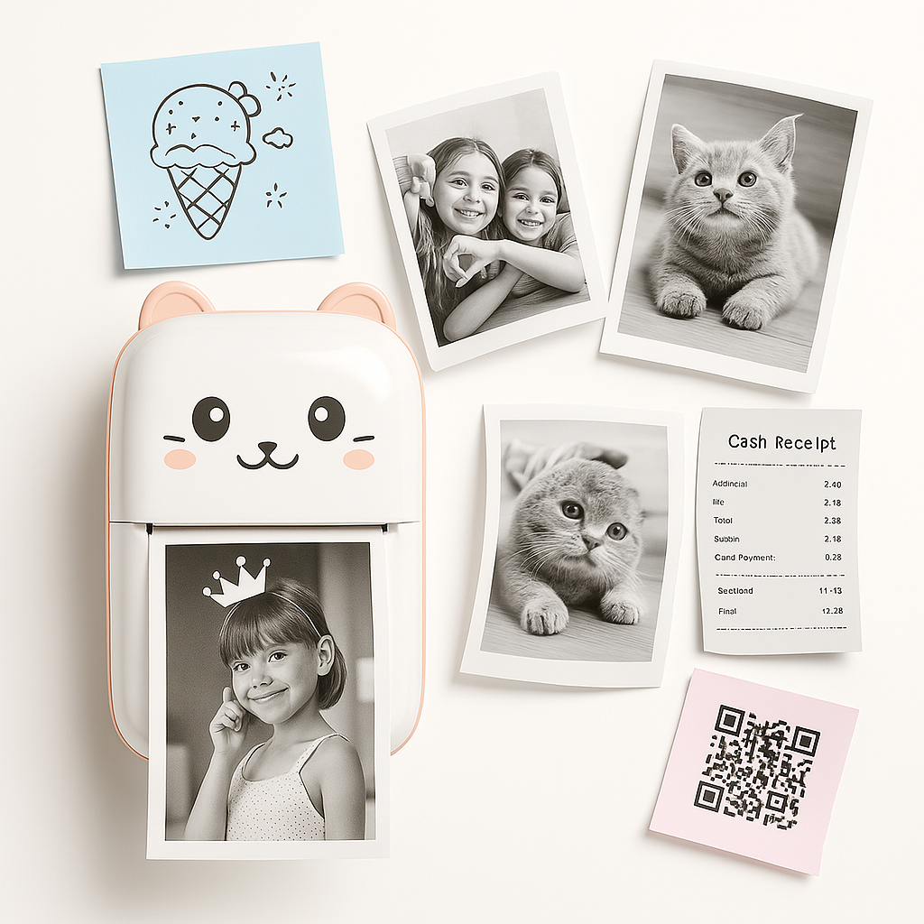 MINI POCKET PRINTER (BLUETOOTH, THERMAL PRINTER)