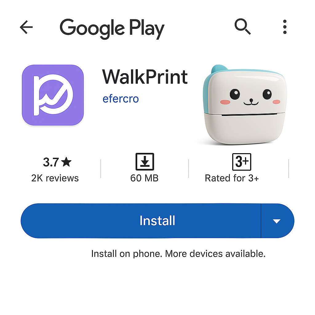 MINI POCKET PRINTER (BLUETOOTH, THERMAL PRINTER)