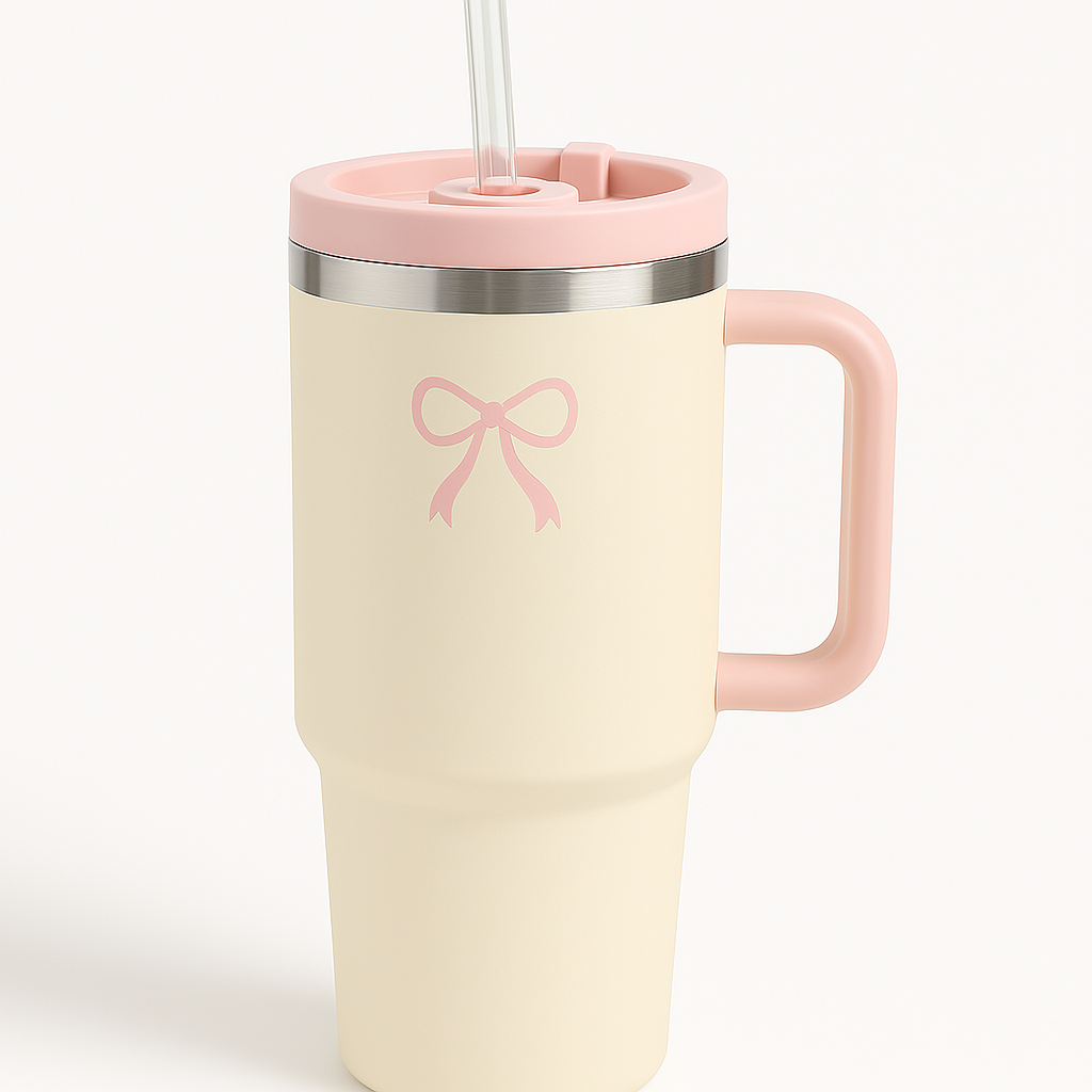 1200ml Insulated Tumbler with Lid & Straw (Stainless Steel)