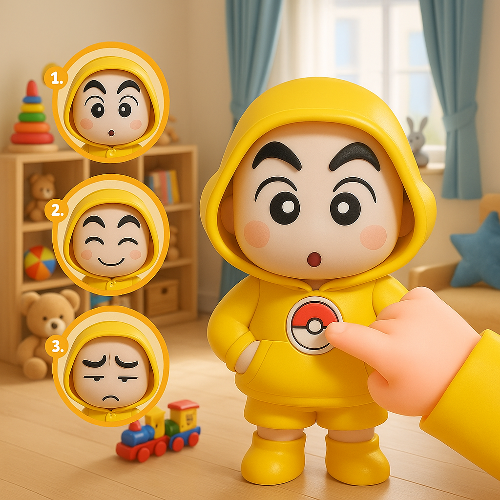 Shinchan Expression Changing Keychain Toy
