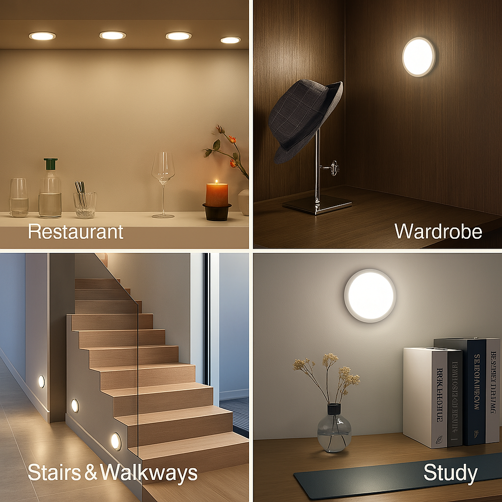 Motion Sensor Light for Home with USB Charging Wireless Self Adhesive LED (White)