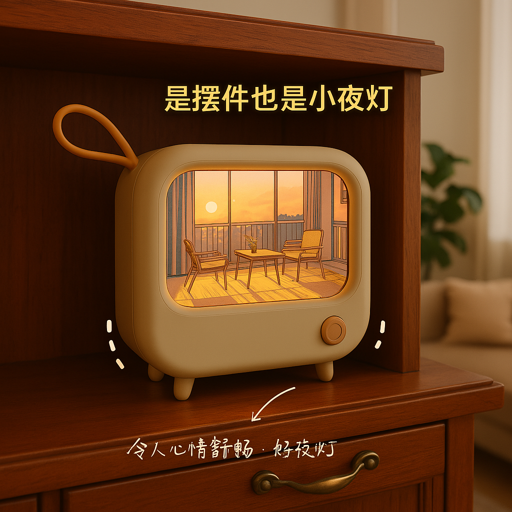 Bedroom small night light, warm atmosphere light.