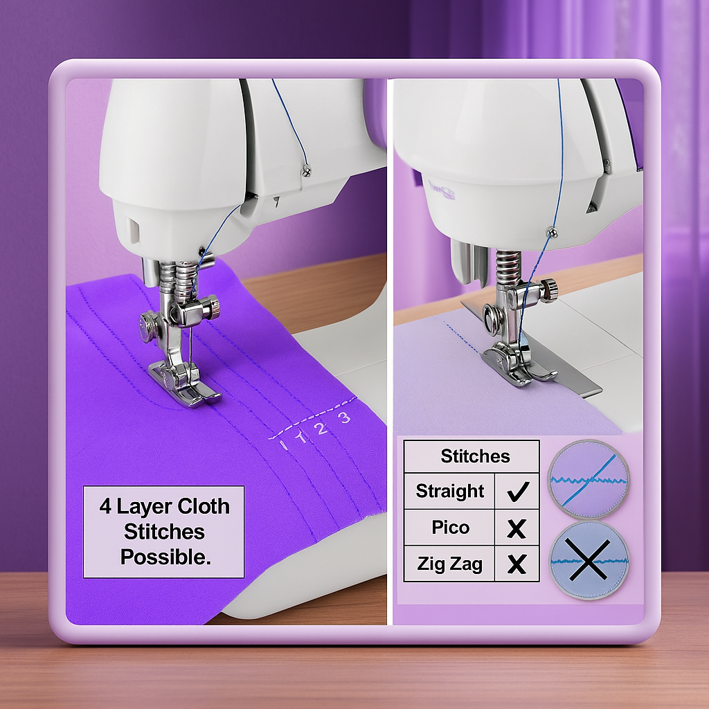 MINI SEWING MACHINE WITH EXTENTION TABLE (FREE SEWING KIT WIRTH 499)