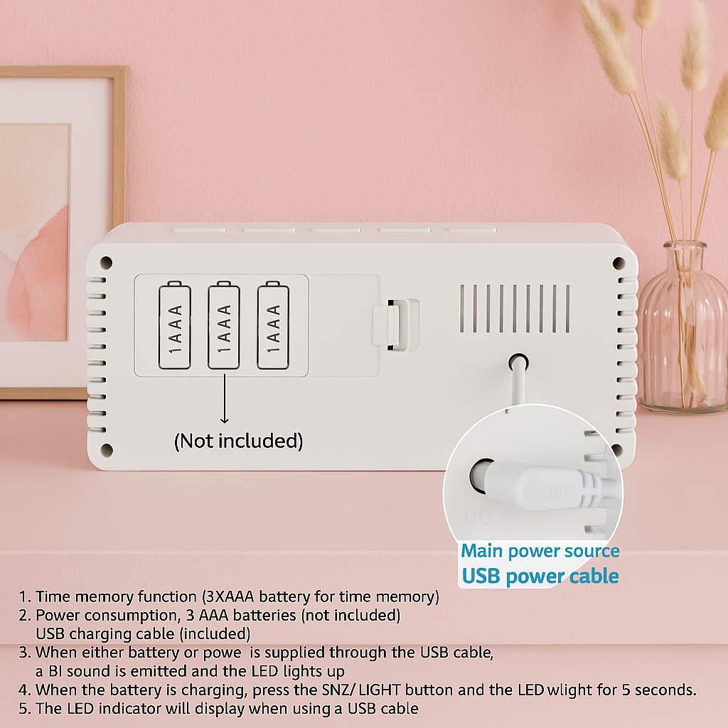 Digital Alarm Clock Table Clock for Students