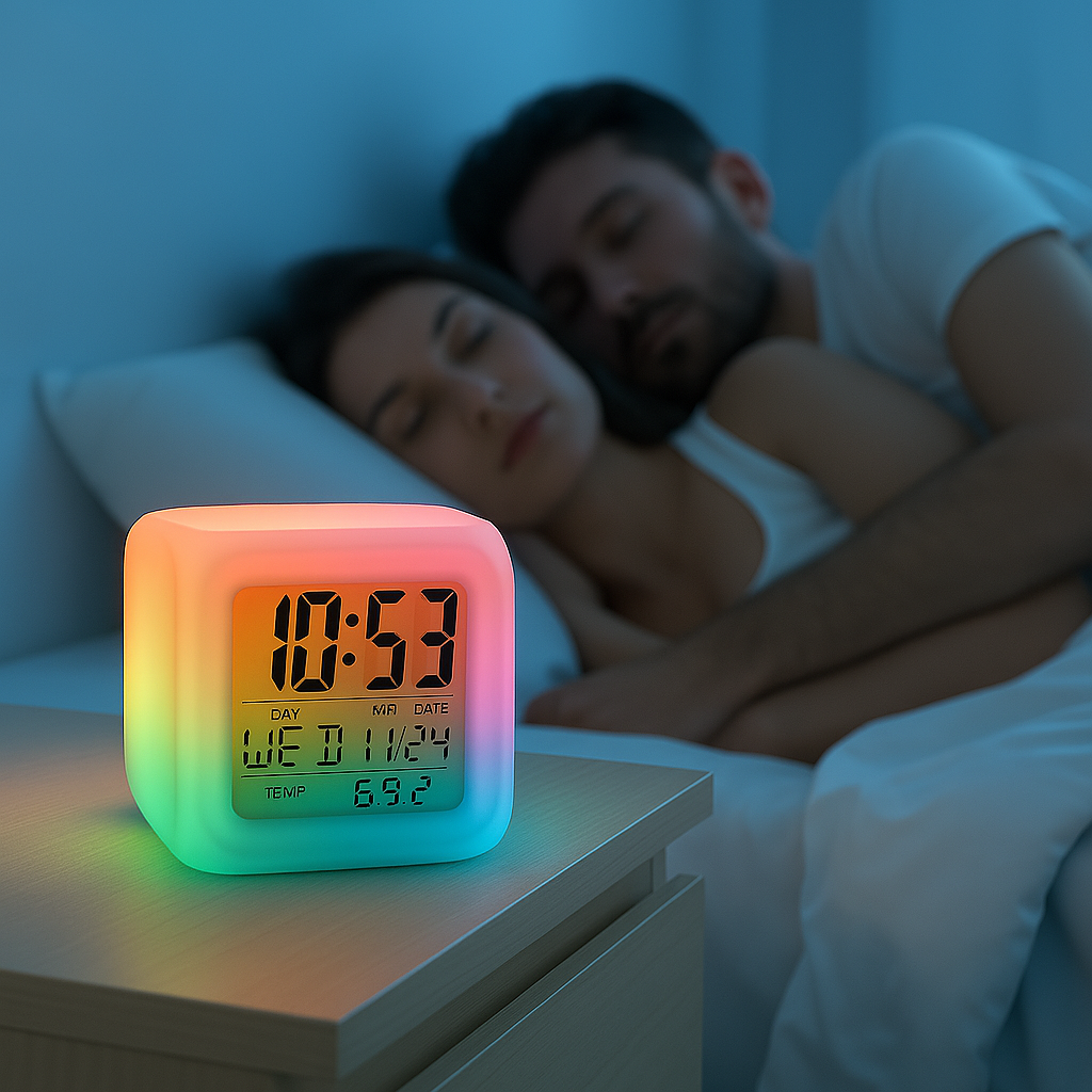 RGB DIGITAL SNOOZE ALARM CLOCK