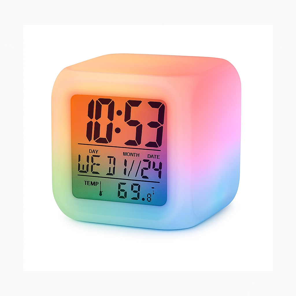 RGB DIGITAL SNOOZE ALARM CLOCK