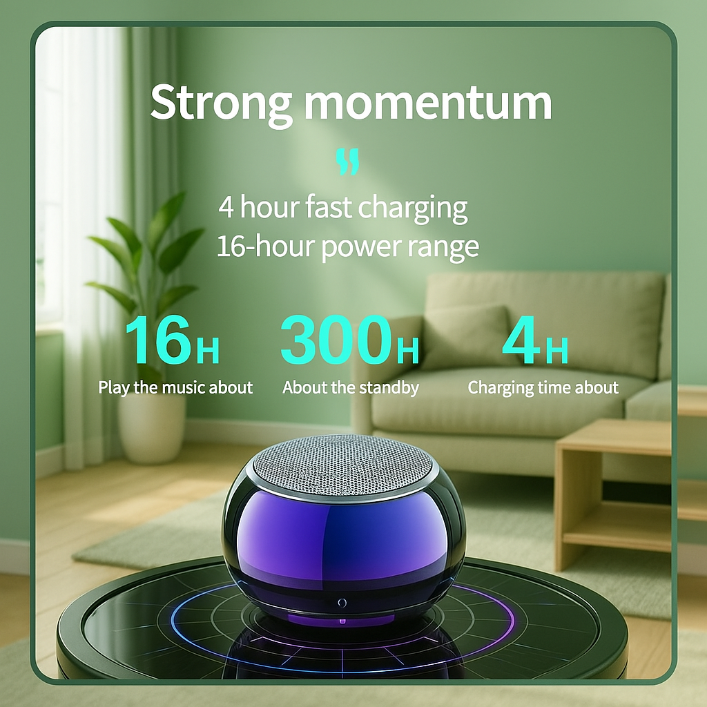 Mini Electroplating Round Steel Speaker