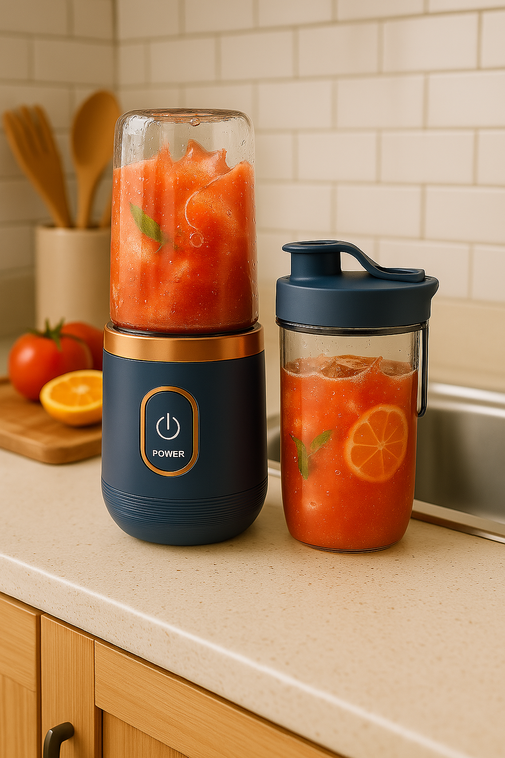 Small Portable Juicer – USB Rechargeable Mini Blender