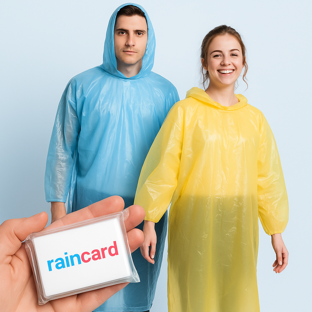 Unisex Disposable Rain Card Pack of 2