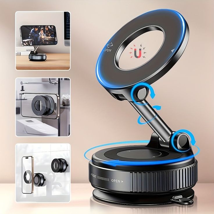 Vacuum Suction Magnetic Phone Holder