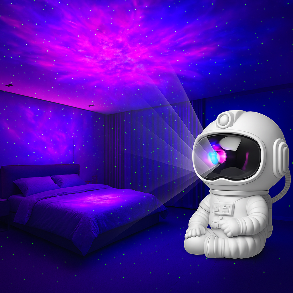 Astronaut Galaxy Projector with Remote Control- 360° Adjustable Timer (Nebula Night Light)