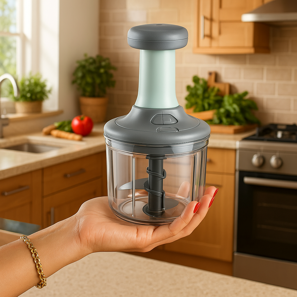 Manual Hand Press Push Chopper – 650ML