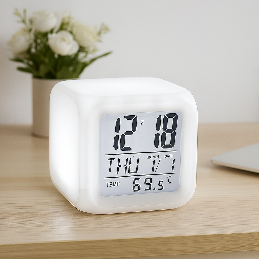 RGB DIGITAL SNOOZE ALARM CLOCK