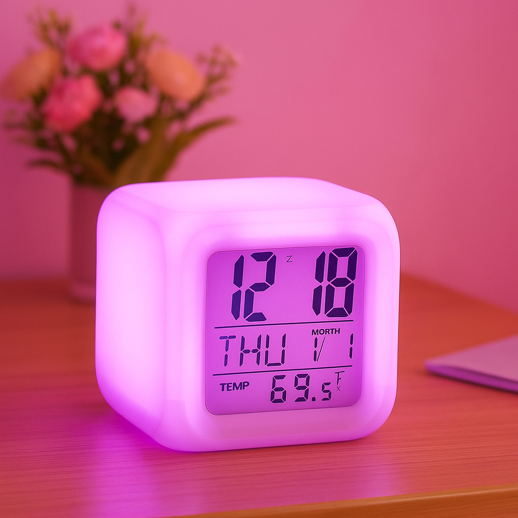 RGB DIGITAL SNOOZE ALARM CLOCK