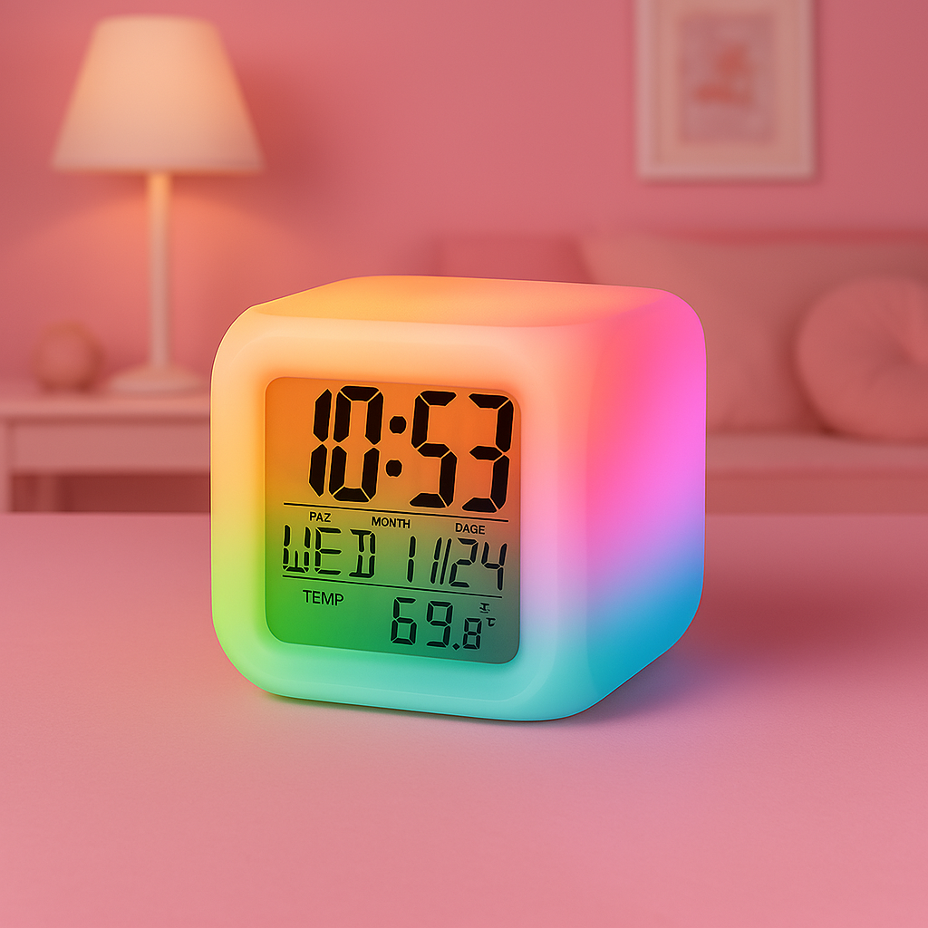 RGB DIGITAL SNOOZE ALARM CLOCK