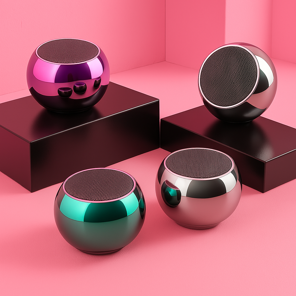 Mini Electroplating Round Steel Speaker